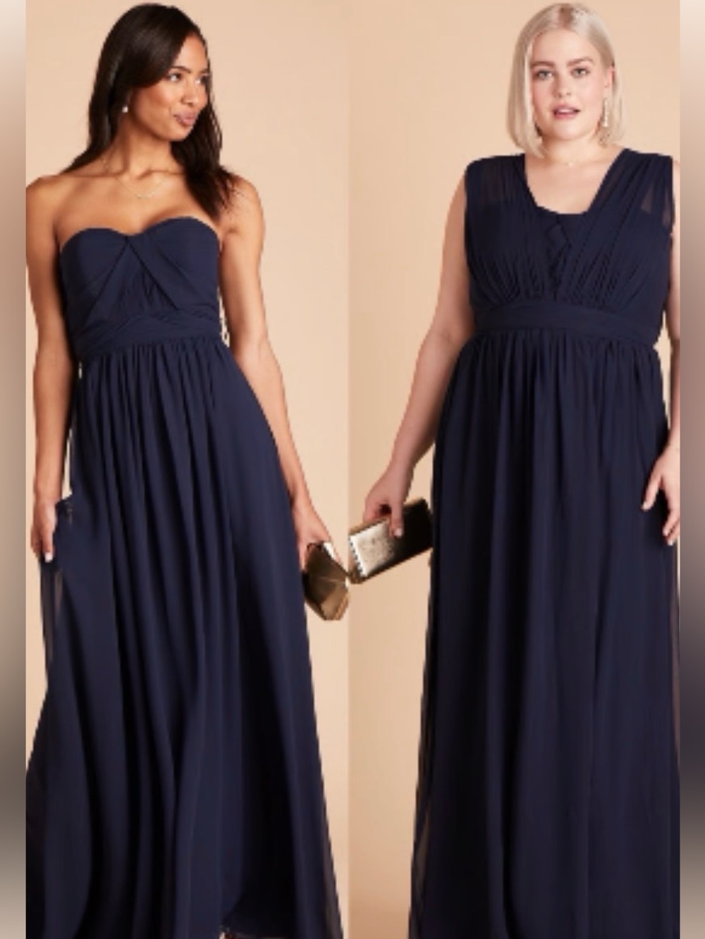 NWT Birdy Grey Grace size small navy blue bridesmaid dress convertible wedding